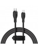 Кабел за данни Baseus Pudding, Type-C - Lightning, 20W, 1.2m, Черен - 40433