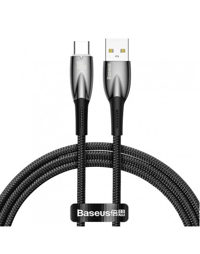 Кабел за данни Baseus Glimmer, Type-C, 100W, 1.0m, Черен - 40480