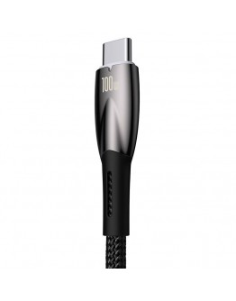 Кабел за данни Baseus Glimmer, Type-C, 100W, 1.0m, Черен - 40480