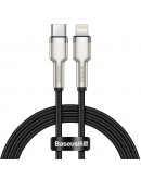 Кабел за данни Baseus Cafule, Type-C - Lightning, 20W, 1.0m, Черен - 40475