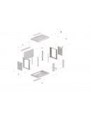 Lanberg rack cabinet 19 wall-mount 6U/540x350 (fla