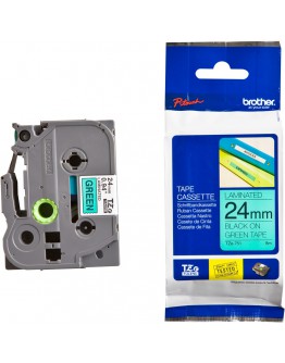 Brother TZe-751 Tape Black on Green, Laminated, 24