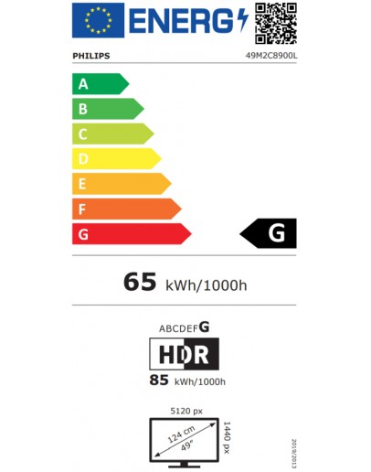 Монитор Philips 49M2C8900L, 48.9 QD-OLED Curved 1800R, 512