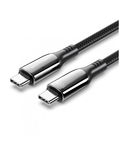 Vention кабел USB2.0 Type-C/Type-C 100W, LED display 2m - CTKBH