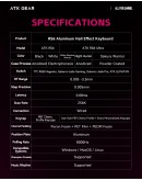 ATK професионална геймърска механична клавиатура Professional Gaming Mechanical Keyboard RS6 Ultra - 8K, TTC RGB Magneto [Linear] - Night Hunter
