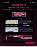 ATK професионална геймърска механична клавиатура Professional Gaming Mechanical Keyboard RS6 Ultra - 8K, TTC RGB Magneto [Linear] - Night Hunter