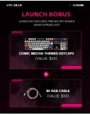 ATK професионална геймърска механична клавиатура Professional Gaming Mechanical Keyboard RS6 Ultra - 8K, Gateron Jade Gaming [Linear] - Sakura Warrior
