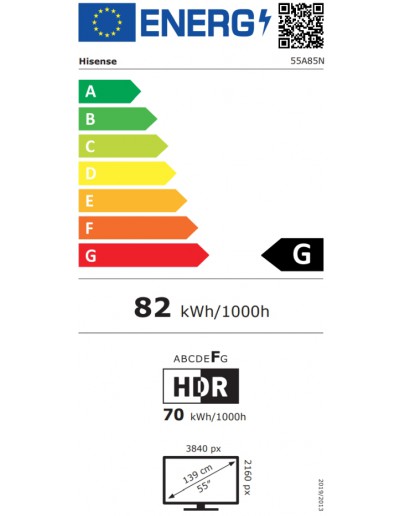 Hisense 55`` A85N, 4K UHD OLED Smart TV, 120Hz, HD