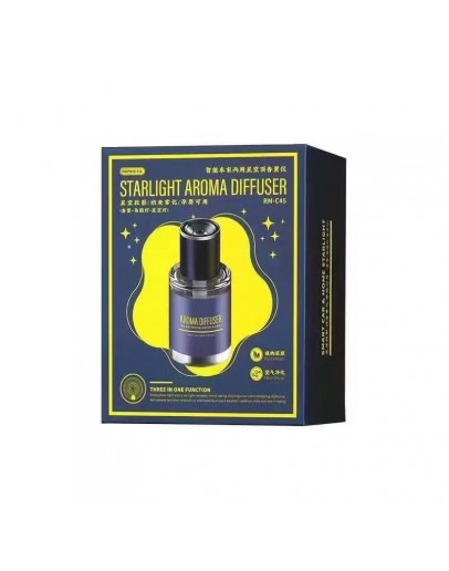 Арома дифузер Remax RM-C45, За автомобил и дом, Светещ, Черен - 17956