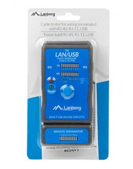 Lanberg cable tester for wiring terminated with RJ Lanberg cable tester for wiring terminated with RJ