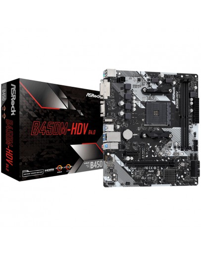 ASROCK B450M-HDV R4.0 mATX AM4